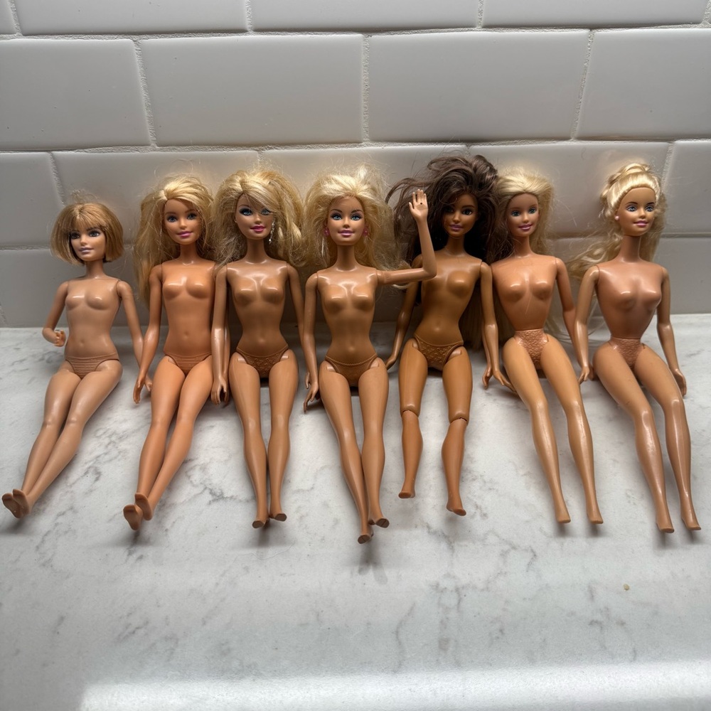 VTG Lot 1966x2,2009x2,2010,2014, 2015 Bodies Body Mattel Barbie Dolls No Clothes